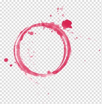 Round pink paint, Ink Watercolor painting, Hand painted pink drop circle transparent background PNG clipart