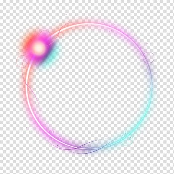 Round purple and teal light illustration, Circle Glory , Free color halo halo pull material transparent background PNG clipart