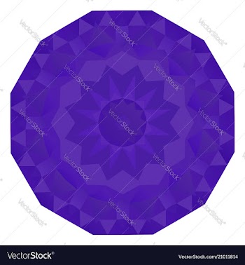 Round purple geometric backdrop vector image