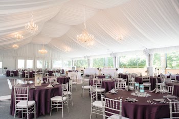 Round Purple Tables With Chairs 