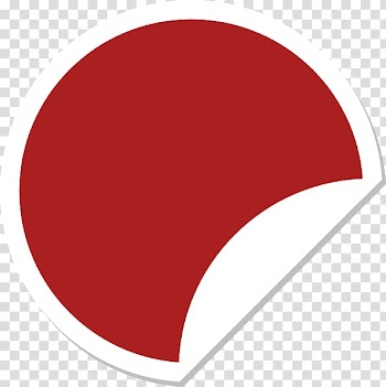 Round red and white logo, Sticker Price Sales , Sticker transparent background PNG clipart