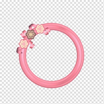 Round red border frame, Pink frame , Pink round frame transparent background PNG clipart