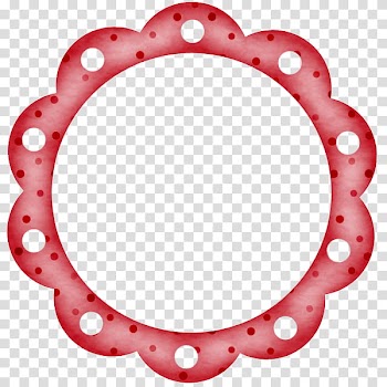 Round red frame transparent background PNG clipart