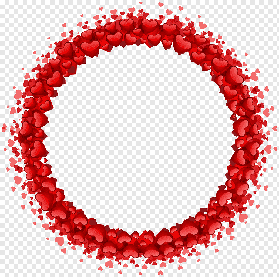 round red heart frame, Heart, Heart Round Border, love, symmetry, romantic png