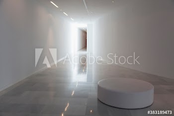 Round seat in modern minimalist office