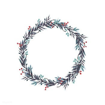 Round shaped Christmas wreath vector watercol.. | Free stock vector - 489357