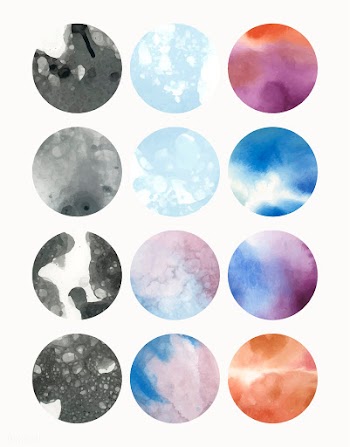 Round shaped watercolor backgrounds vector | Free stock vector - 473279