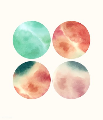 Round shaped watercolor backgrounds vector | Free stock vector - 473293