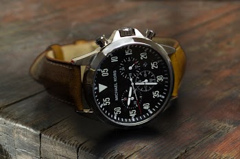 Round Silver-colored Chronograph Watch
