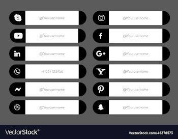 round social media icons or social network logos