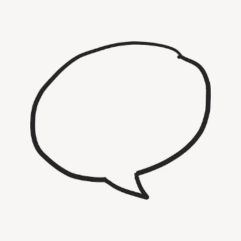 Round speech bubble, doodle clipart | Free Vector - rawpixel