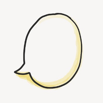 Round speech bubble, doodle clipart | Free Vector - rawpixel