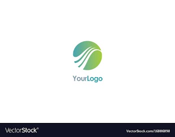  					Round sphere loop logo vector image														