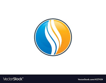  					Round swirl abstract icon logo vector image														