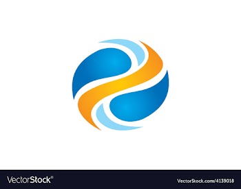  					Round swirl logo vector image														