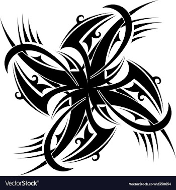 Round tattoo element vector image
