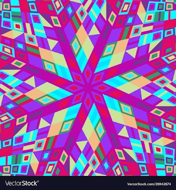 Round tile mosaic background - abstract colorful vector image