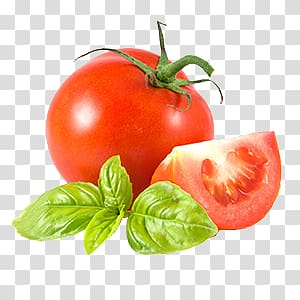 Round tomato with leaf, Pasta Tomato juice Salsa Vinaigrette Tomato sauce, vegetable transparent background PNG clipart