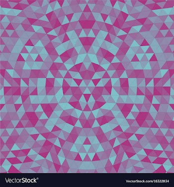 Round triangle kaleidoscope mandala background vector image