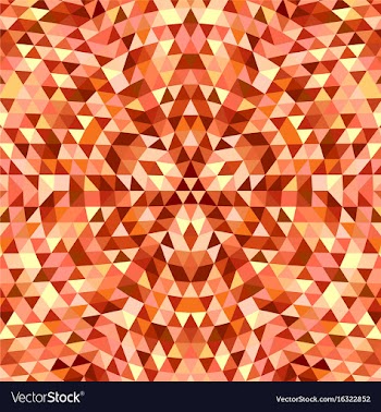 Round triangle kaleidoscope mandala background vector image