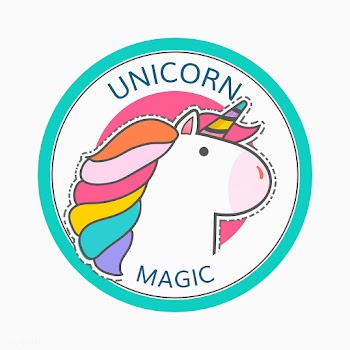 Round unicorn magic badge vector | Free stock vector - 515532