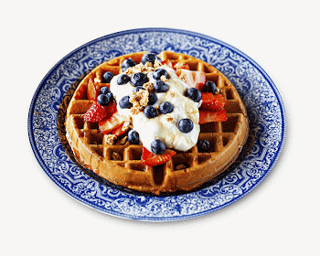 Round waffles collage element, food | Free PSD - rawpixel