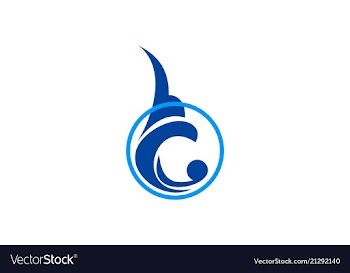 Round water wave logo vector image