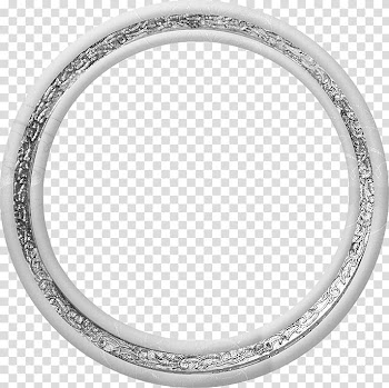 Round white and gray frame, , Round frame material transparent background PNG clipart