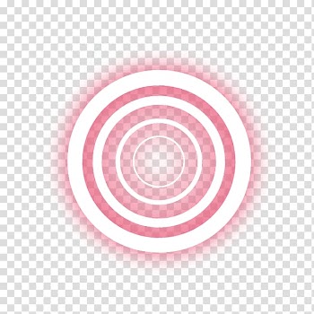 Round white and red illustration, Red ring light effect transparent background PNG clipart