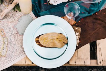 round white ceramic plate
