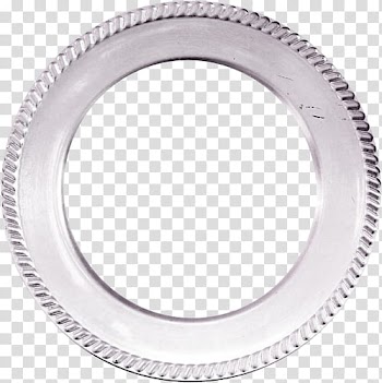 Round white frame transparent background PNG clipart