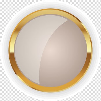 Round white plate art, Circle Disk Gold, Golden Circle badge transparent background PNG clipart
