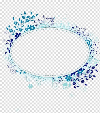 Round white plate with flowers illustration, Frames Window Craft , aqua frame transparent background PNG clipart
