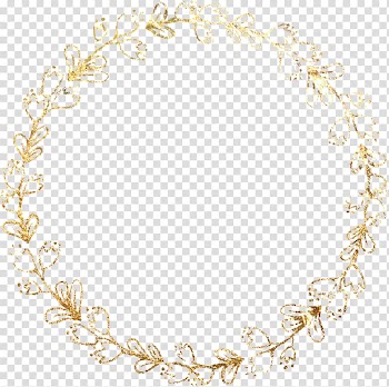Round yellow flower frame illustration, Gold Chemical element Olive branch, Gold olive branch transparent background PNG clipart