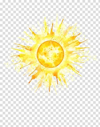 Round yellow splash art illustration, Drawing Line art Illustration, Drawing sun transparent background PNG clipart