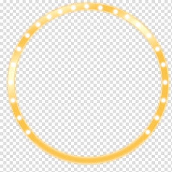 Round yellow wreath with lights illustration, Light Gradient Computer file, Round Light Gradient Marquee transparent background PNG clipart