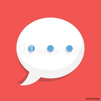 Rounded speech bubble from the online chat