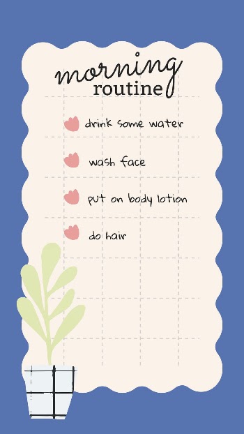 Routine checklist Facebook story template, | Free PSD Template - rawpixel