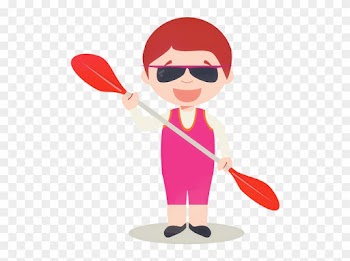 Rowing Canoe Sprint Illustration - Rowing Canoe Sprint Illustration
