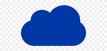 Royal Azure Blue Cloud 4 Icon - Heart