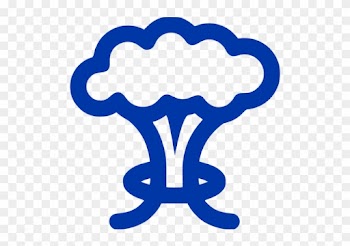 Royal Azure Blue Mushroom Cloud Icon - Mushroom Cloud Icon