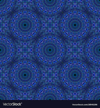 Royal blue stone mandala pattern design background vector image
