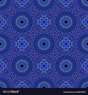 Royal blue stone mandala pattern design background vector image