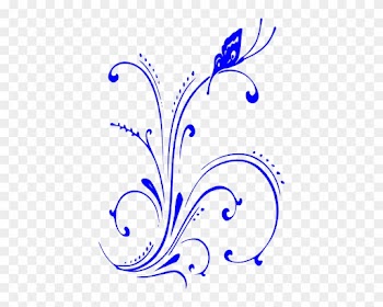 Royal Blue Wedding Border Design
