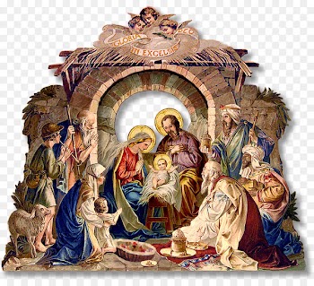 Royal Christmas Message Holy Family Nativity scene Nativity of Jesus - Christmas Creche Cliparts 