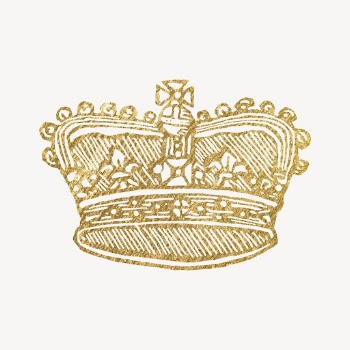 Royal crown clipart, gold aesthetic | Free PSD Illustration - rawpixel