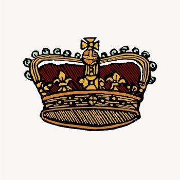 Royal crown collage element, vintage | Free Vector Illustration - rawpixel