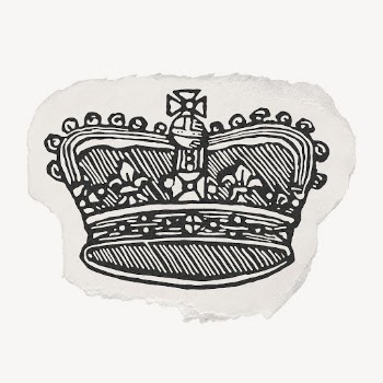 Royal crown drawing, ephemera torn | Free Photo Illustration - rawpixel