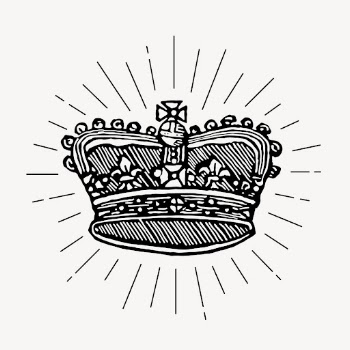 Royal crown drawing, vintage accessory | Free PSD Illustration - rawpixel