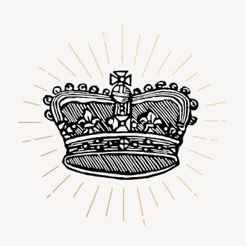 Royal crown drawing, vintage accessory | Free PSD Illustration - rawpixel